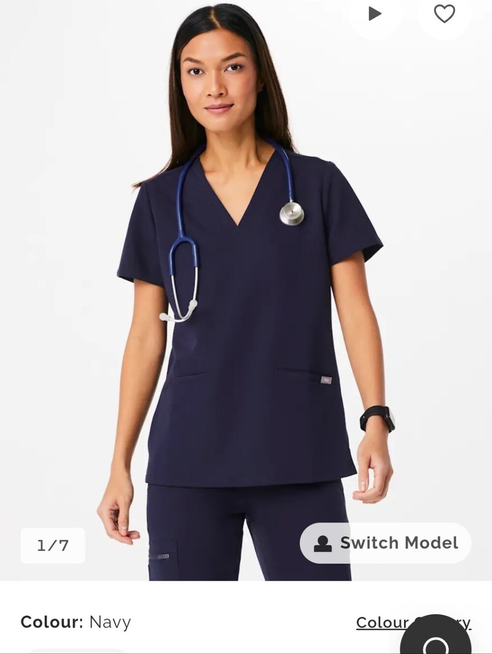 Figs Casma Scrub Top Small New Without Tags